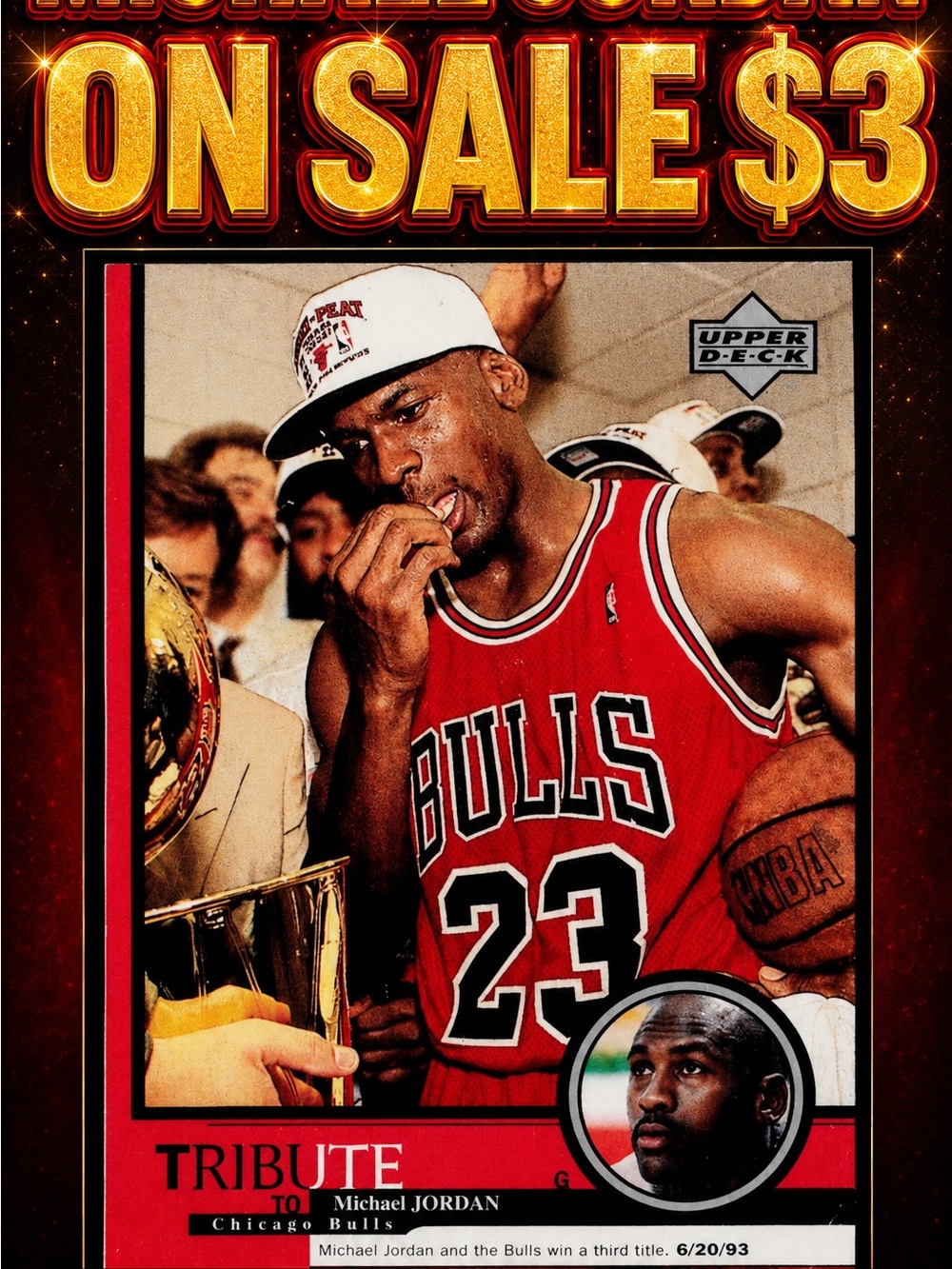 🇨🇦NOW$3🍀 Michael Jordan 1999 Upper Deck Chicago Bulls NBA Basketball Card